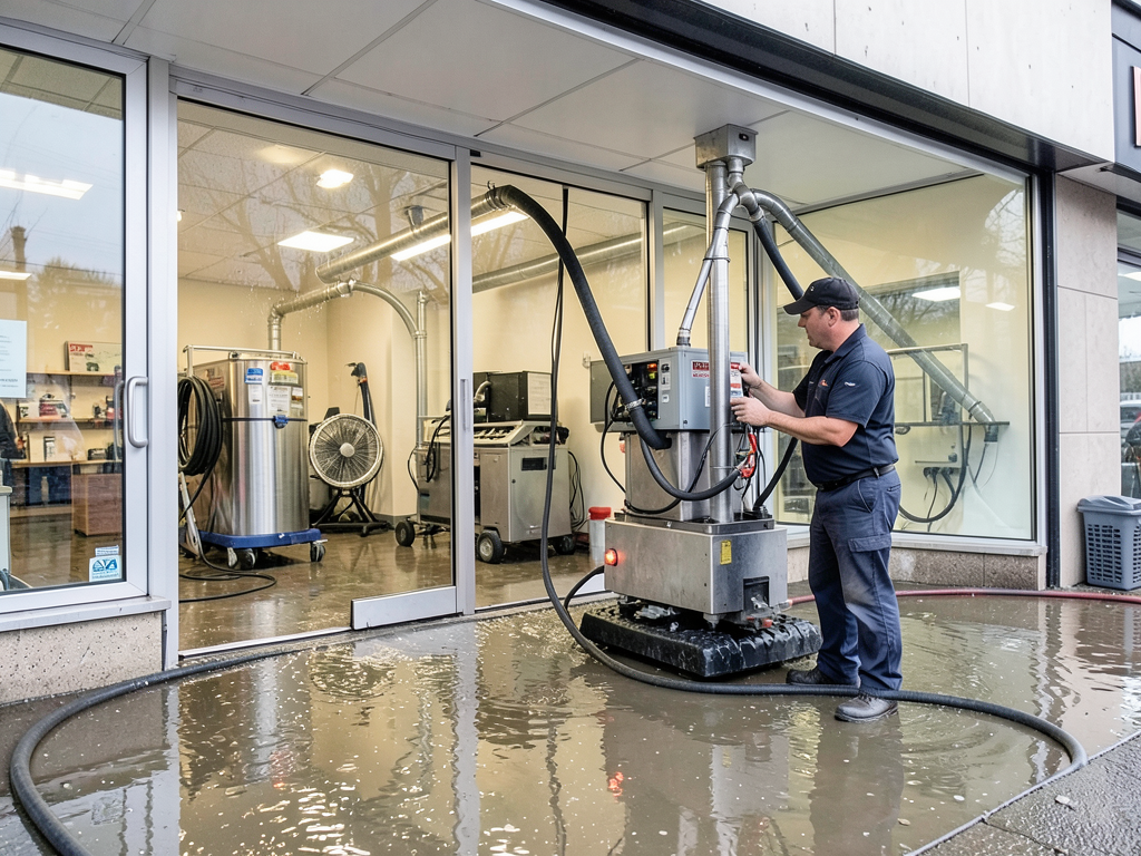 Rapid water cleanup for shops and retailers near c